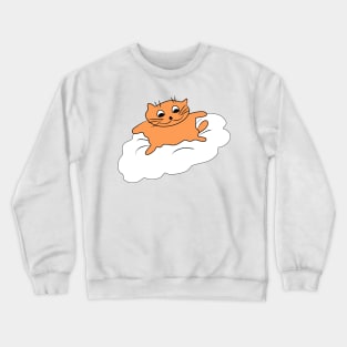 Cat on the cloud. Lovely pet. A kind character. Gift for a child or animal lover. Crewneck Sweatshirt